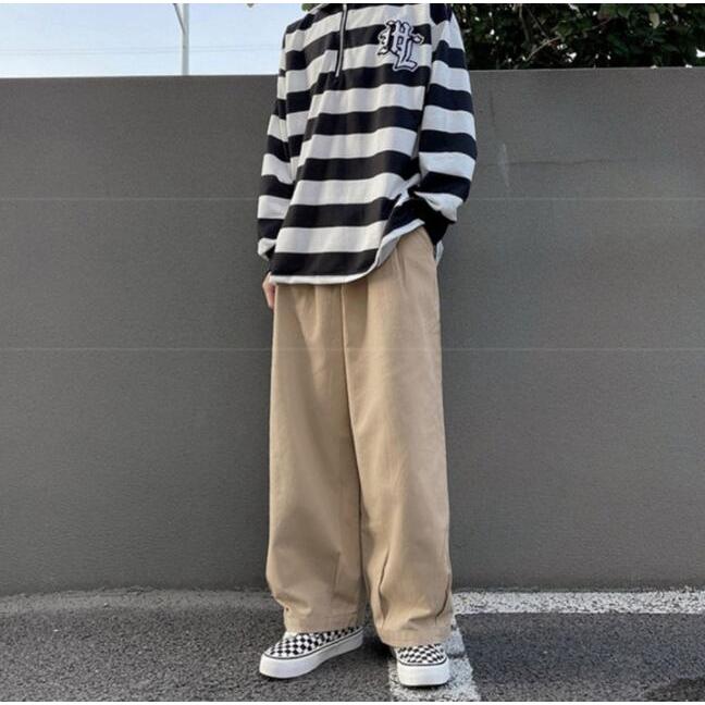 チノパンツ ワークパンツ コットンパンツ タック入り ツータック