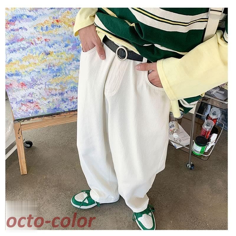 韓国 ファッション ゆったり ワイドストレートデニムパンツ 韓国 ファッション ゆったり ワイドストレートデニムパンツ