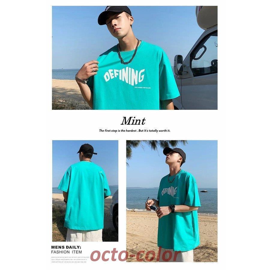 Tシャツ メンズ ビッグシルエット オーバーサイズ ウェーブロゴ