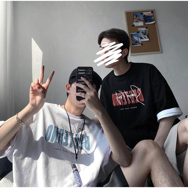 韓国 メンズ 半袖 ポロカラー Tシャツ プリント 大きい スエード Tシャツ メンズ 半袖 3色 丸首 デザイン 漫画風 シンプル お兄系