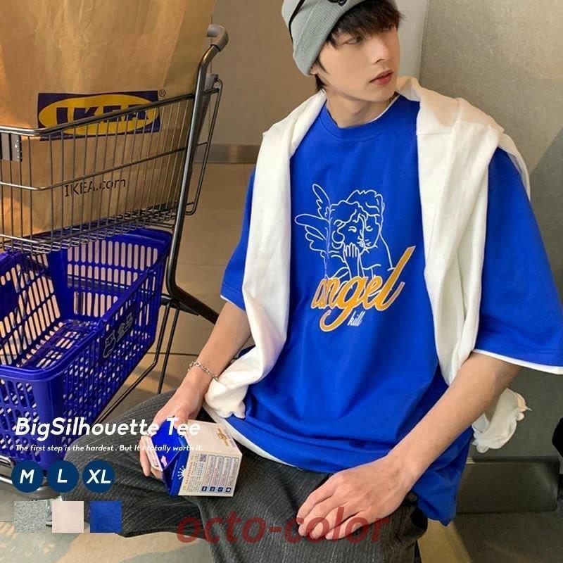 Tシャツ メンズ ビッグシルエット オーバーサイズ エンジェル