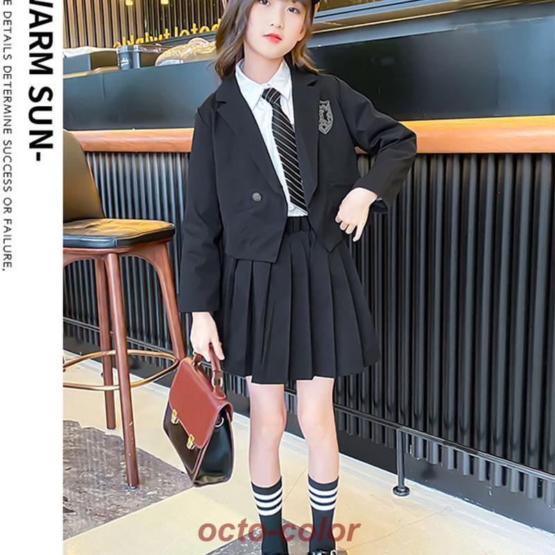 卒業式　女の子　ZIDDY ブラック スーツ・ブレザーとスカートセット 卒服2025年 ZIDDY特集！小学6年生女の子の卒業式かっこいい卒服