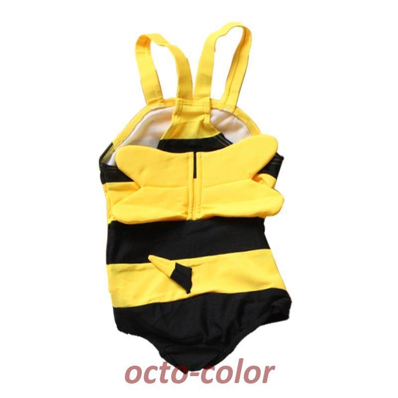 子供 水着 女の子 男の子 ワンピース ミツバチ ベビー水着 帽子  