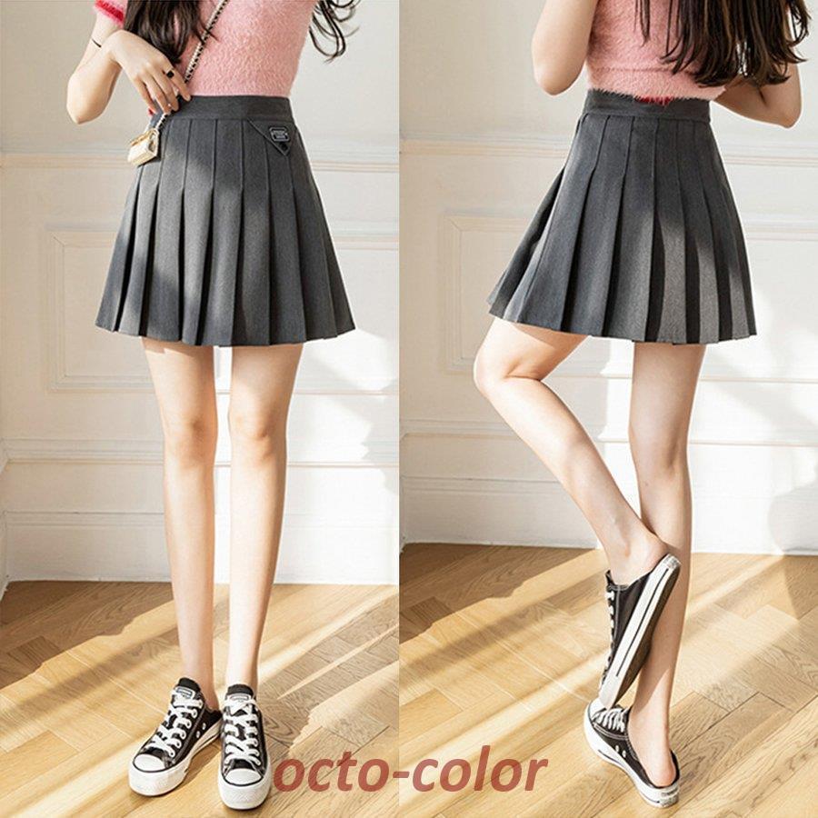 プリーツミニスカート インナーパンツ付き : octo-color - 通販