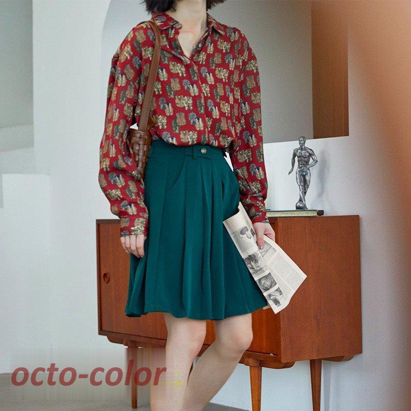 プリーツスカート レディース 着痩せ カジュアル ボトムス 上品 ハイ  