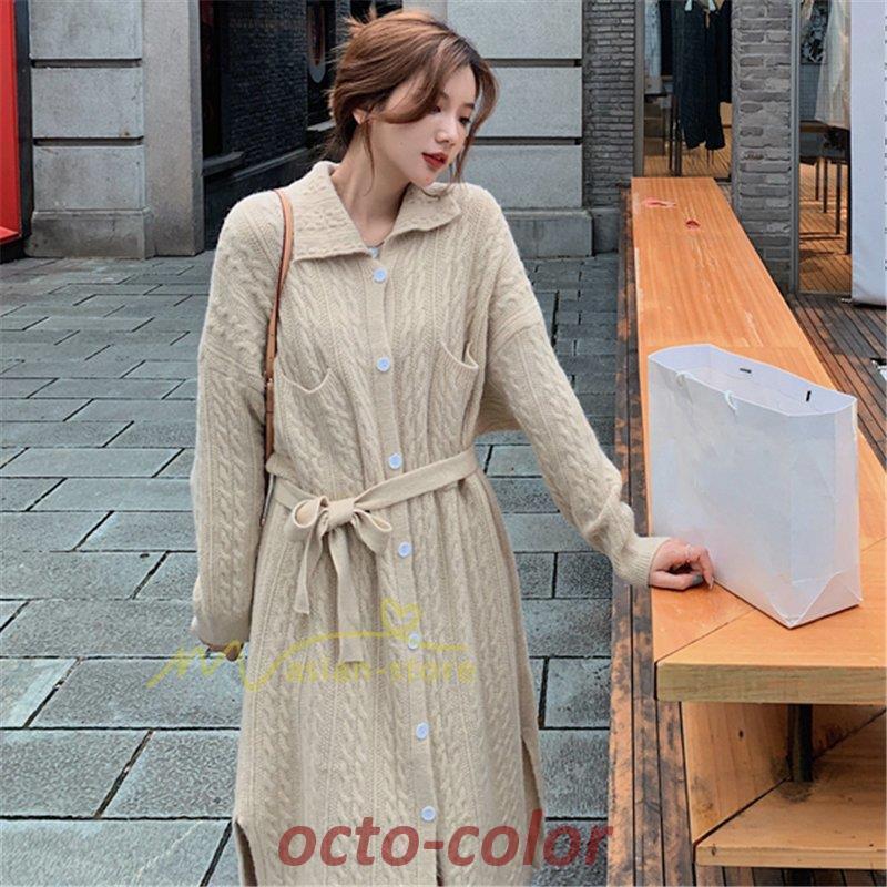 人気特価 カーディガン 長袖 ニットワンピース レディース 秋服 冬服 ワンピース 韓国ファッション 激売れ 上品 着痩せ カジュアル お出かけ 代 30代40代50代 通勤通学 ワンピース カラー グリーン 画像参照 Www Fattoriabacio Com