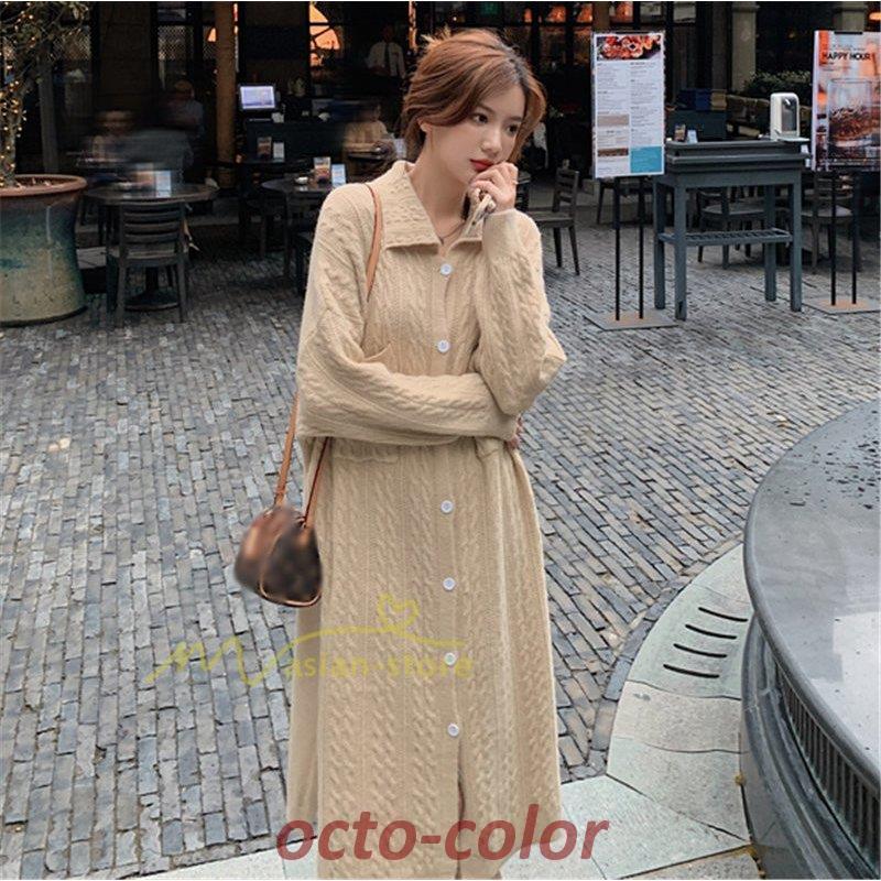 人気特価 カーディガン 長袖 ニットワンピース レディース 秋服 冬服 ワンピース 韓国ファッション 激売れ 上品 着痩せ カジュアル お出かけ 代 30代40代50代 通勤通学 ワンピース カラー グリーン 画像参照 Www Fattoriabacio Com