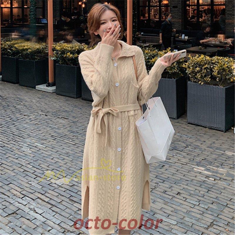 人気特価 カーディガン 長袖 ニットワンピース レディース 秋服 冬服 ワンピース 韓国ファッション 激売れ 上品 着痩せ カジュアル お出かけ 代 30代40代50代 通勤通学 ワンピース カラー グリーン 画像参照 Www Fattoriabacio Com