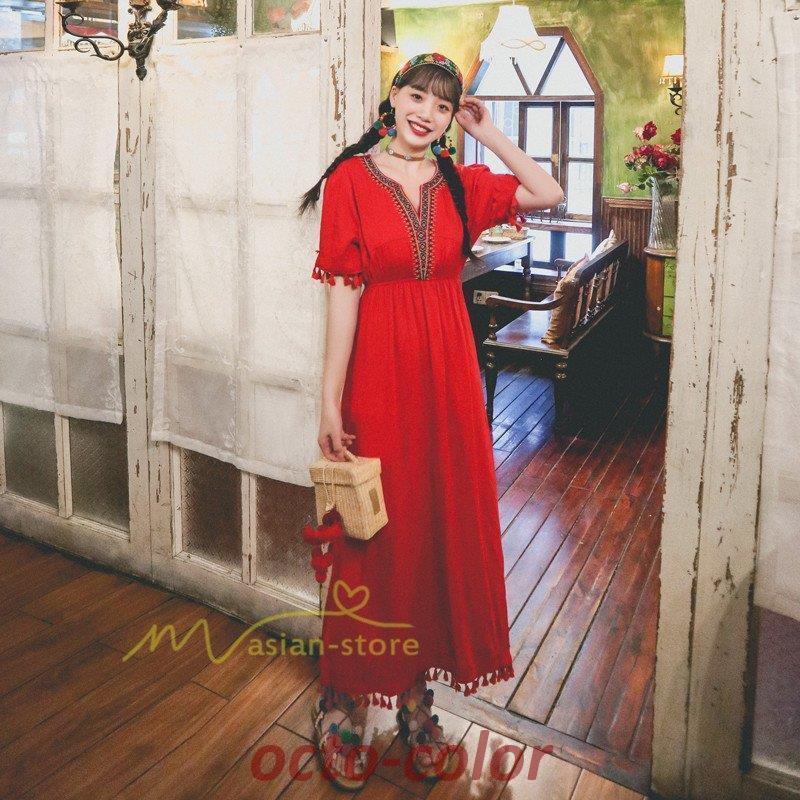 ワンピース レディース マキシワンピース おしゃれ きれいめ ゆったり エスニック風 上品 大人 通勤ol 二次会 エレガント 春コーデ 夏物 代 30代 40代 50代 高級素材使用ブランド