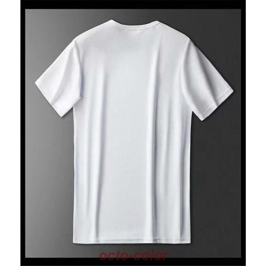 冷感インナー 接触冷感 メンズ Tシャツ 2枚セット クール 大きいサイズ 半袖 ひんやり ストレッチ ゆったり 吸汗速乾 通気 軽量 トップス｜octo-color｜18