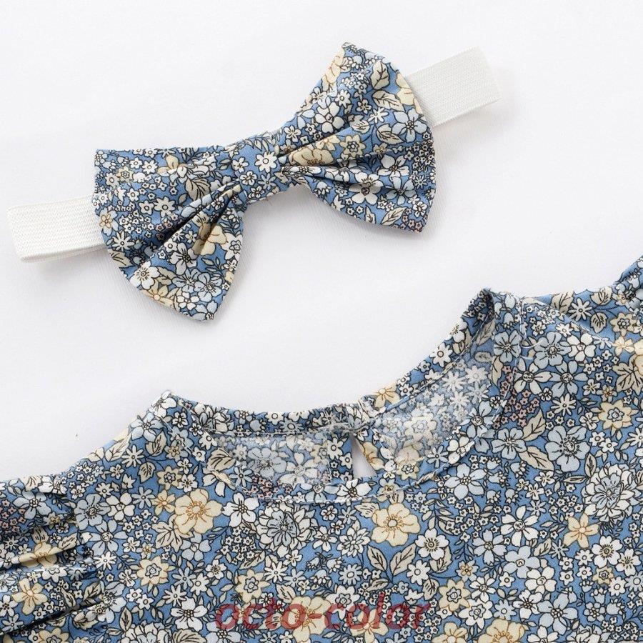 ロンパース 夏 女の子 半袖 60 70 80 90 ベビー服 花柄 リボン付き ヘアバンド かわいい おしゃれ | ブランド登録なし | 07
