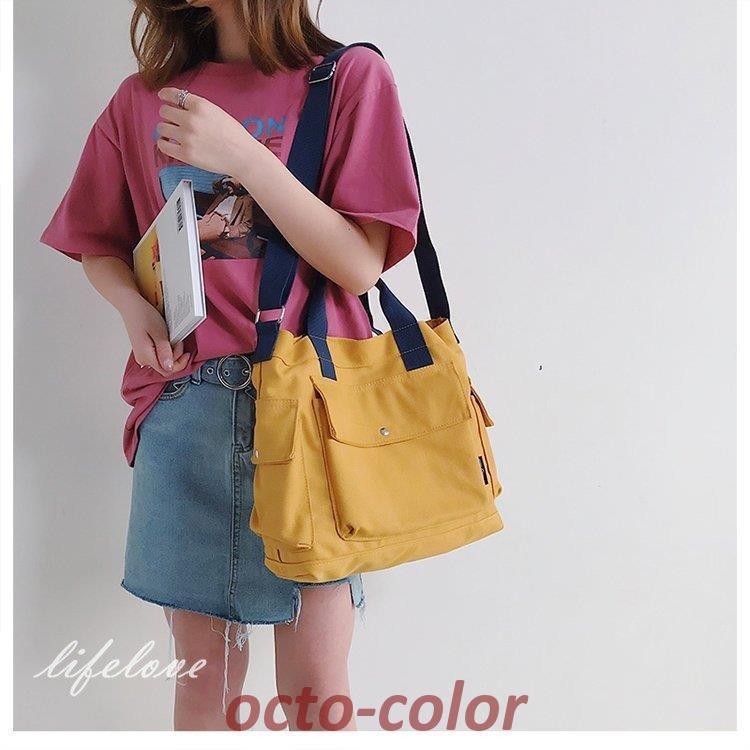 トートバッグ レディース 大きめ a4 トートバッグ キャンバス 2way 軽量 マザーズバッグ ショルダー 斜め掛け おしゃれ 大学生 韓国 2022 バッグ トレンド