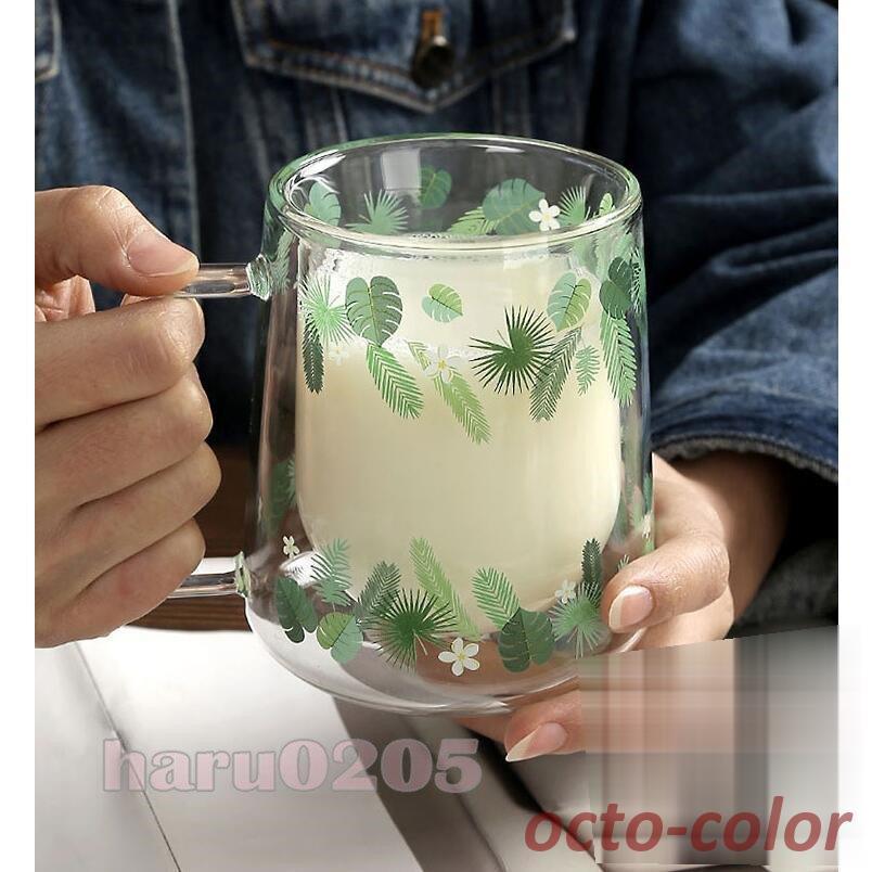 二重構造 ガラス カップ コーヒーカップ 牛乳コップ ダブルウォール 耐熱ガラス グラス ビアグラス 二重ガラスカップ 保冷 熱くない 結婚 新築お祝い プレゼント｜octo-color｜05