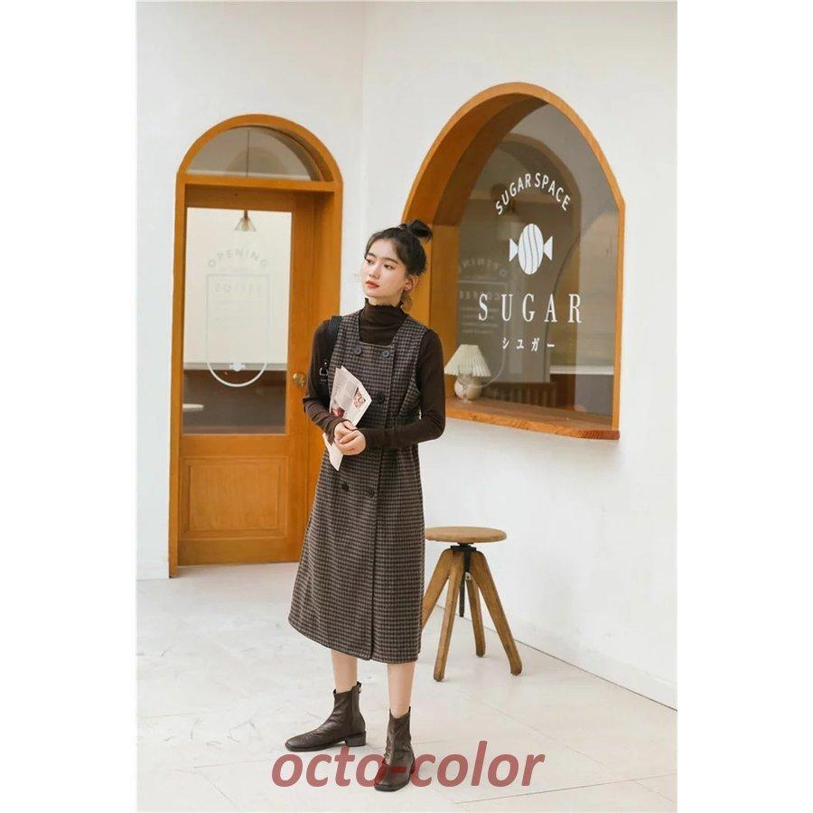 ジャンパースカート オールインワン ワンピース レディース ロング