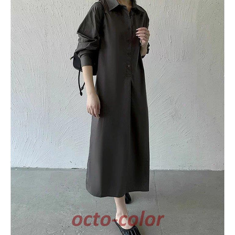 極美品 LIROMA 長袖 シャツワンピース ナイロン ロング 楽天市場】ワンピース シャツ 体型カバー シャツワンピース