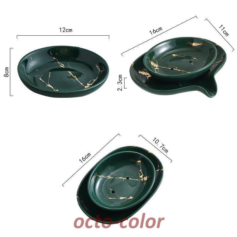 日用品雑貨 サニタリー 洗面所 バスルーム ソープディッシュ 石鹸置き 大理石調 オーバル シンプル ホテルライク ホワイト 45] | ブランド登録なし | 04