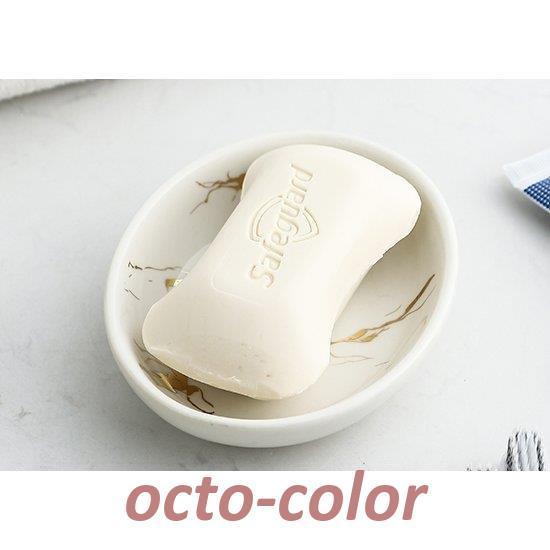 日用品雑貨 サニタリー 洗面所 バスルーム ソープディッシュ 石鹸置き 大理石調 オーバル シンプル ホテルライク ホワイト 45] | ブランド登録なし | 05