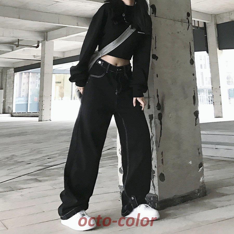ジーンズ 韓国 オルチャン ストリート デニム パンツ ダンス