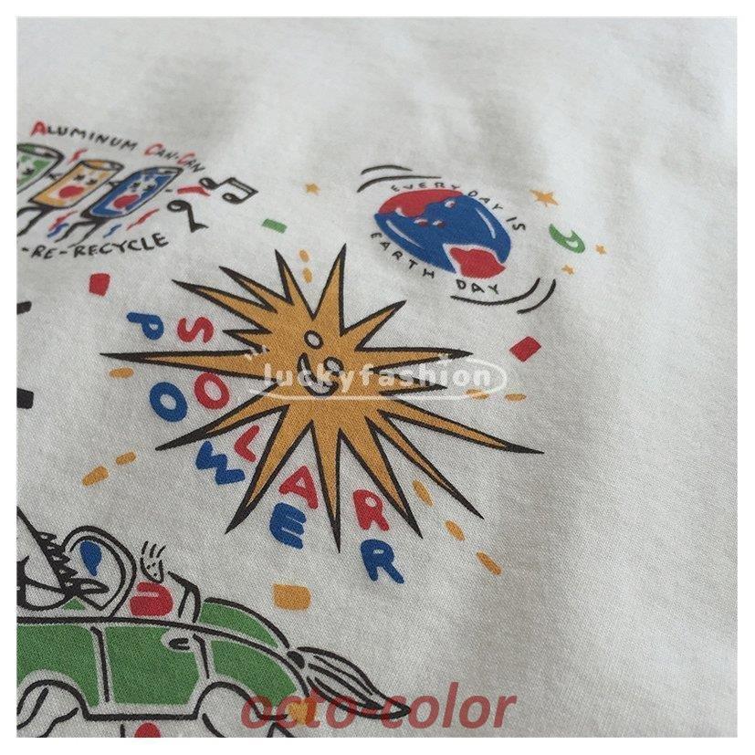 大きいサイズ レディース ビッグ Tシャツ 半袖 トップス カットソー 体型カバー オーバーサイズ S M L LL 3L 20代 30代 40代 大人 韓国ファッション マタニティ｜octo-color｜18