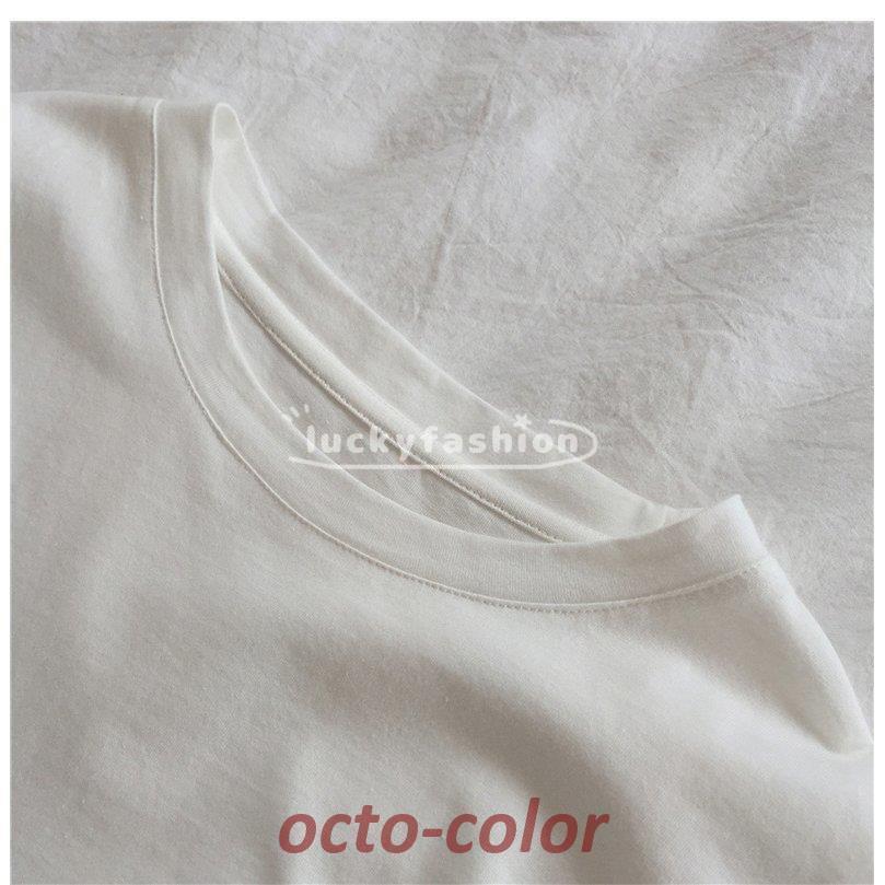 大きいサイズ レディース ビッグ Tシャツ 半袖 トップス カットソー 体型カバー オーバーサイズ S M L LL 3L 20代 30代 40代 大人 韓国ファッション マタニティ｜octo-color｜19