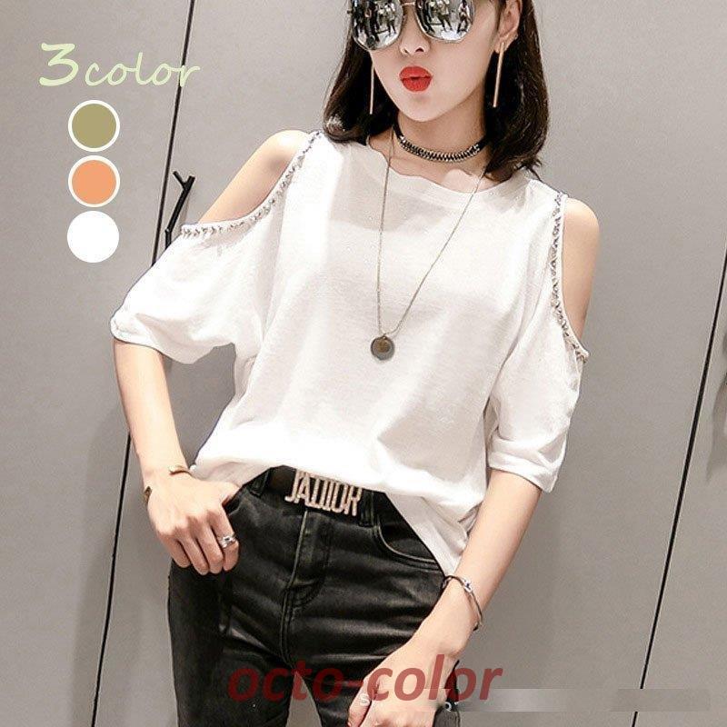 Tシャツ レディース 半袖 トップス ゆったり  Tシャツ 大きいサイズ  カジュアル 着痩せ 体型カバーuネック  通勤通学 20代30代40代