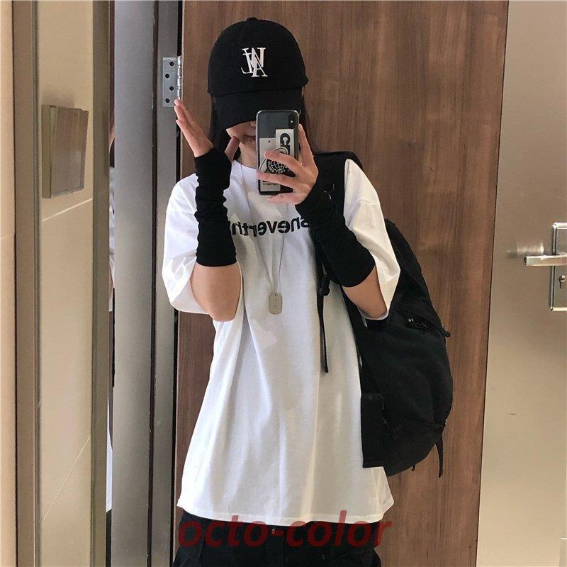 韓国 Tシャツ トップス 半袖 ストリート風 ダーク系 韓国 Tシャツ トップス 半袖 ストリート風 ダーク系