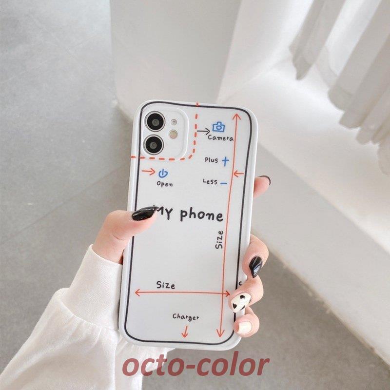 iPhone13 ケース 韓国 myphone ケース シンプル ロゴ お揃い 個性的 可愛い お洒落 カバー iPhone SE2 SE3 7 11 12 12mini 12promax｜octo-color