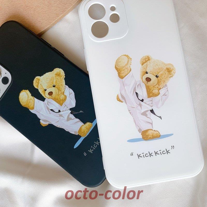 iphone13 ケース 韓国 柔道 くま クマ bear デザイン プリント iPhone12 SE3 ケース iPhone11 12 mini ケース iPhone SE2 Galaxy ギャラクシー s20 s21｜octo-color｜07