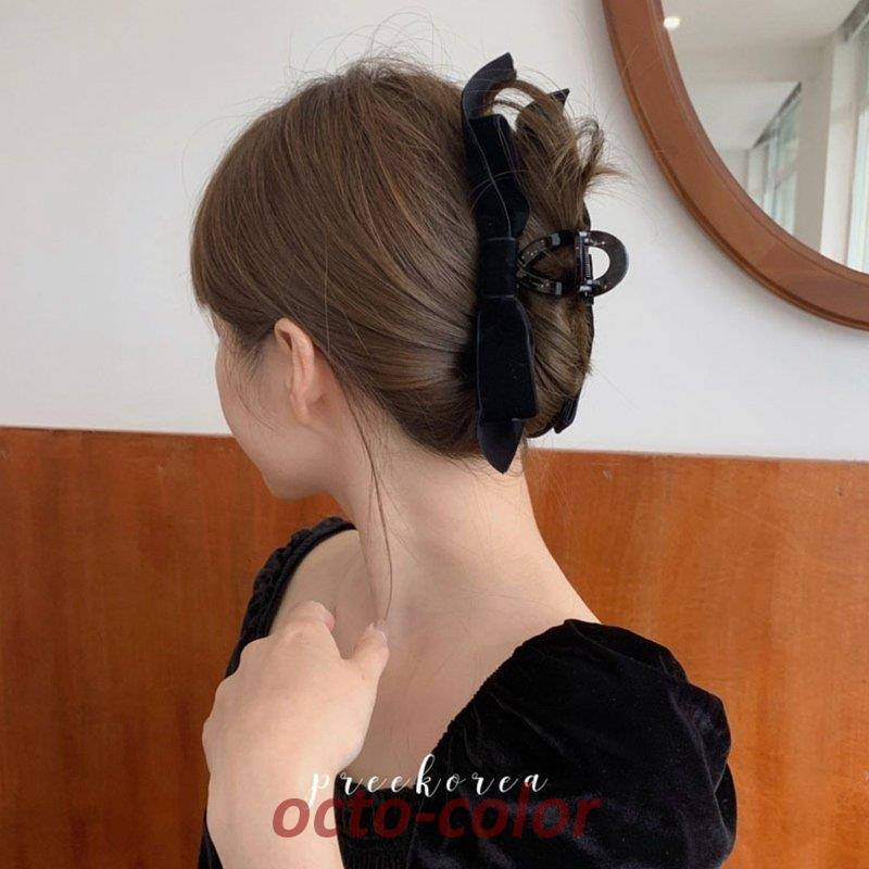 バンスクリップ ヘアアクセサリー 韓国 大きめ リボン ベルベット シンプル ハーフアップ ヘアクリップ ヘアピン レディース 女性 髪留め 簡単 挟む おしゃれ Oc 0623 04ss22 Octo Color 通販 Yahoo ショッピング