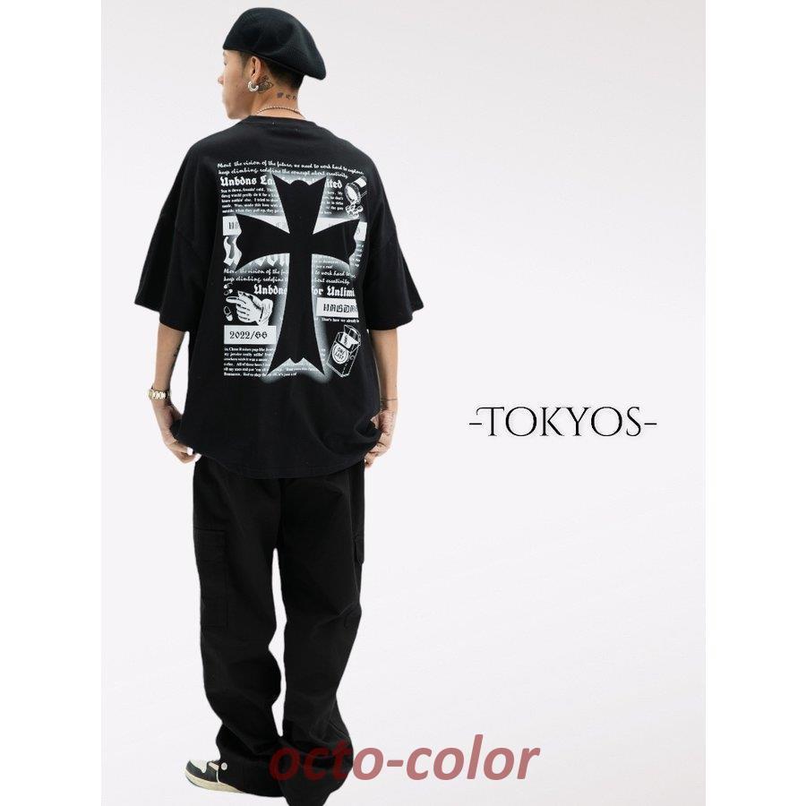 Tシャツ メンズ 半袖 大きい ストリート系ファッション 春夏 卸 ダンス 衣装 韓国 HIPHOP B系 アメカジ レディース 柄 ロゴ カジュアル units｜octo-color｜09