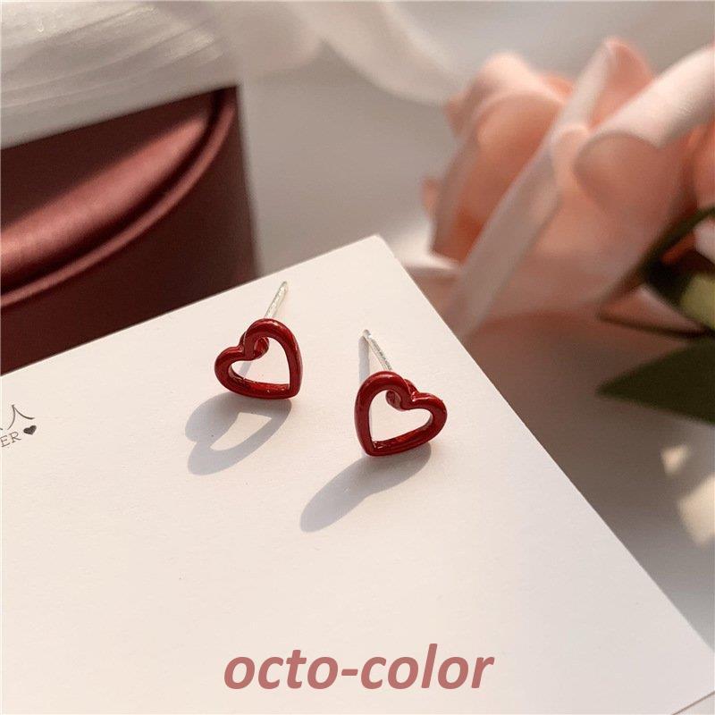 S925シルバー レディース ピアス ハートデザイン 韓国 シンプルな赤いハートピアス 21 新作 Oc 0629 01ps302 Octo Color 通販 Yahoo ショッピング