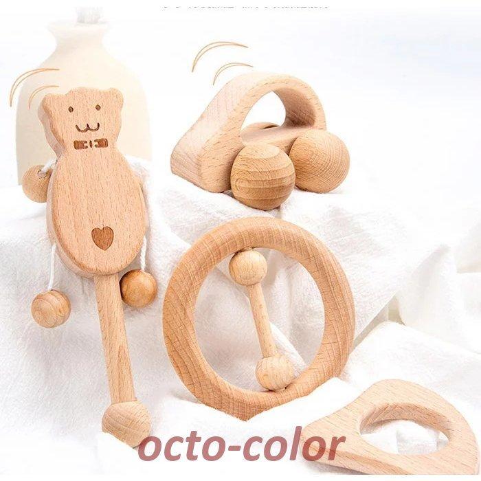 木のおもちゃ ベビーギフト5点セット 誕生日 1歳 男 子供