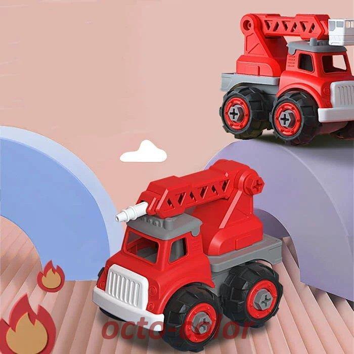 車のおもちゃ　消防車　組み立て　男の子　おもちゃ　ネジ　慣性車　車　大きいサイズ　誕生日プレゼント　知育玩具　プレゼント　乗り物　子ども　玩具　オモチ｜octo-color｜04