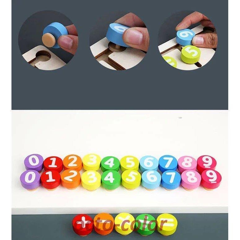 木のおもちゃ 木製パズル 型はめパズル 知育玩具 数字 色 形 数学 計算 数字パズル ちいく玩具 木製玩具 学習玩具 指先訓練 数学力アップ 女の子 男｜octo-color｜08