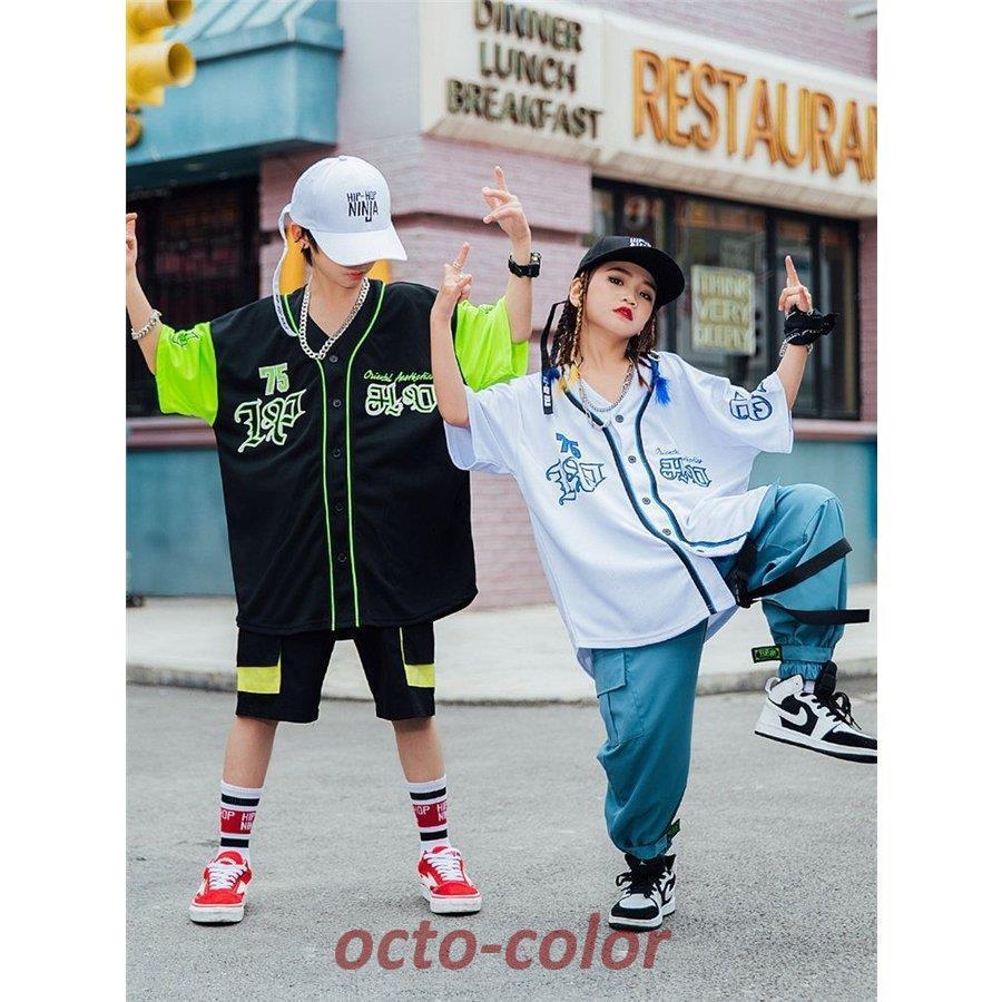 キッズ ダンス 衣装 ヒップホップ tシャツ メッシュ スポーツ