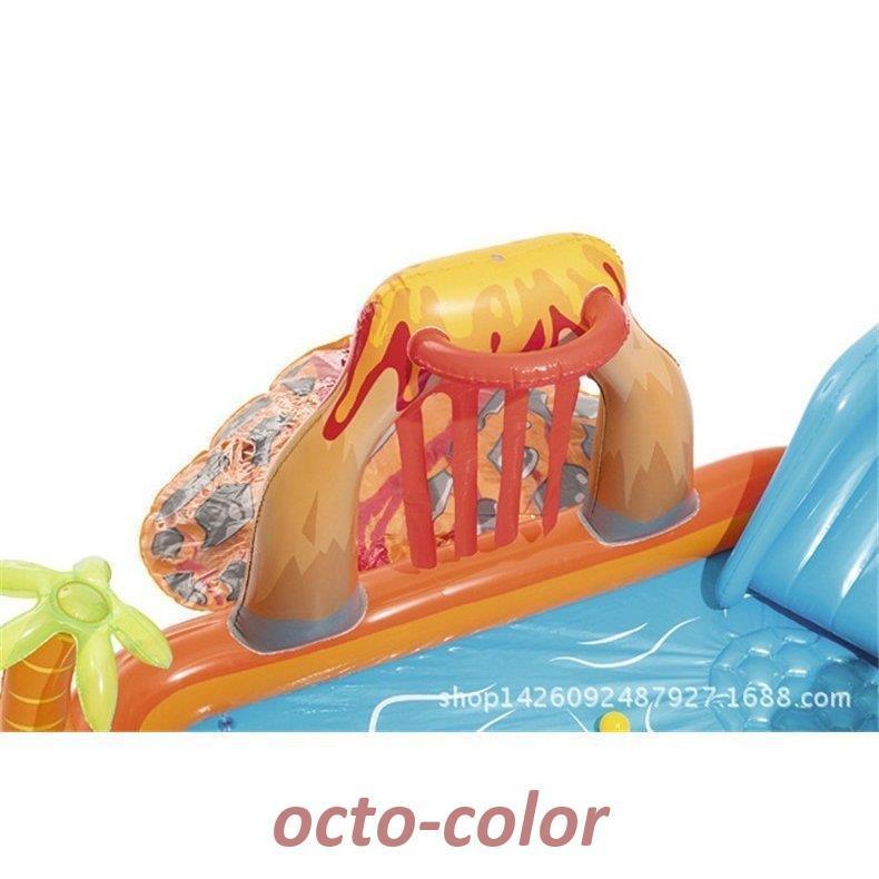 家でプール遊び！ビニールプール 家庭用プール 対象年齢３歳 子供プール new 水遊び おもちゃ 火山のプール 滑り台付き スライダー 