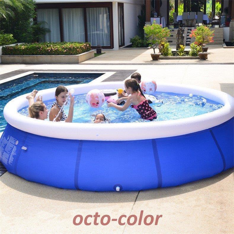10分設置！大型戸外 キャンプ ビニールプール 家庭用プール new 簡易式プール 網状蝶式プール 360X76cm 水あそび レジャープール 四季通用 
