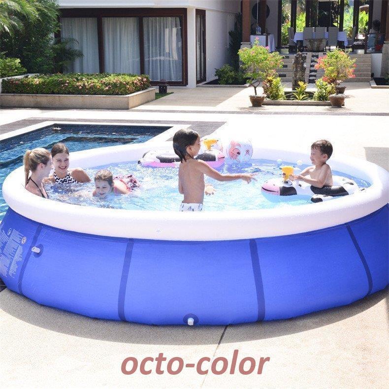 10分設置！大型戸外 キャンプ ビニールプール 家庭用プール new 簡易式プール 網状蝶式プール 360X76cm 水あそび レジャープール 四季通用 