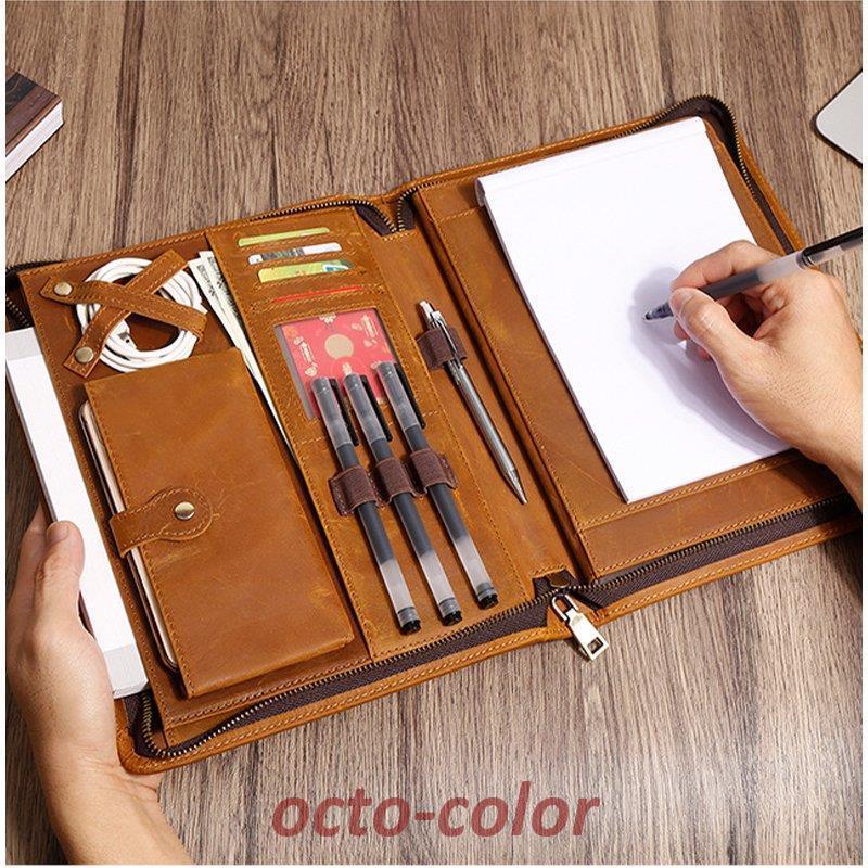 タブレットケース 本革 レザー 多機能 iPadケース カバー ペン