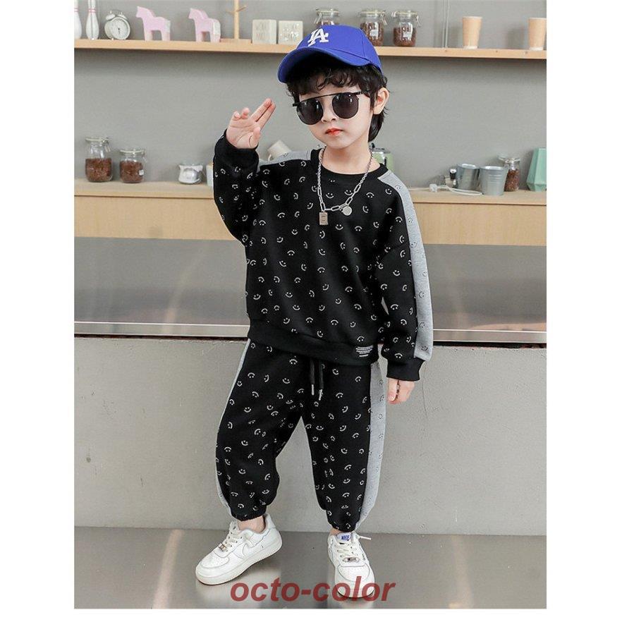 韓国子供服 セットアップ 男の子 新作 秋服 上下 2点セット
