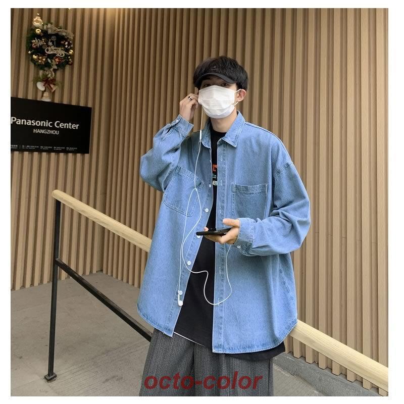 シャツ メンズ 大きいサイズ 長袖 ビッグシルエット デニム シャツ メンズ 大きいサイズ 長袖 ビッグシルエット デニム