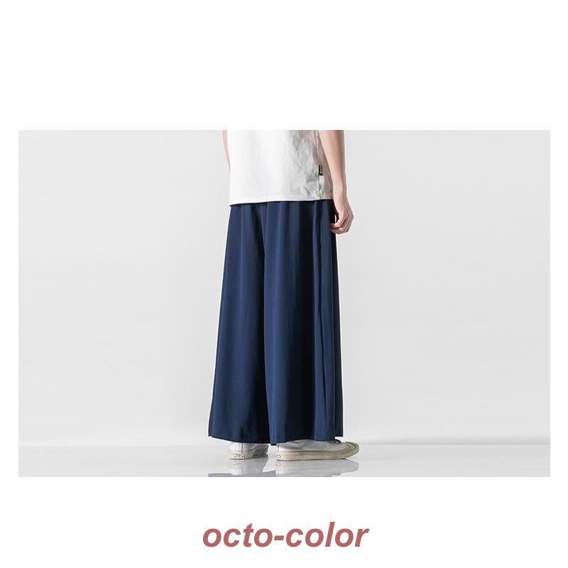 新品✦UNTITLED　リラックス ガウチョパンツ 紺色 新品✦UNTITLEDリラックス ガウチョパンツ 紺色