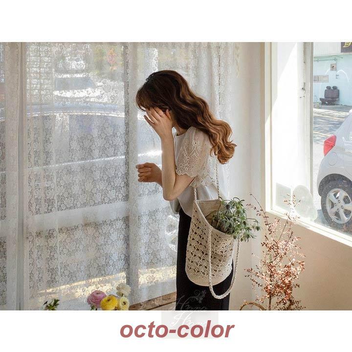 レース付き半袖トップス サイズ101 グレー/ブラック 大きいサイズ】ストレッチレーストップス(カットソー・Tシャツ