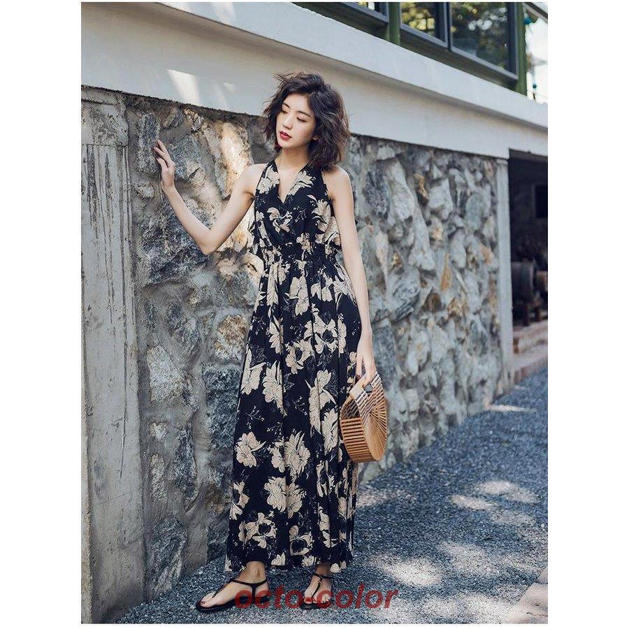 ワンピース シフォン ノースリーブ ロング丈 サンドレス サマー ワンピース シフォン ノースリーブ ロング丈 サンドレス サマー