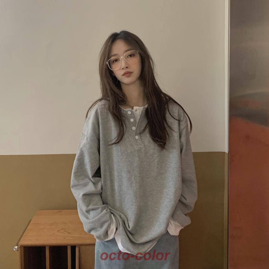 3色 ロン Tシャツ トップス ロゴ ドロップショルダー カジュアル 楽天市場】ツートンカラー ロゴ 長袖 ロンT トップス Tシャツ