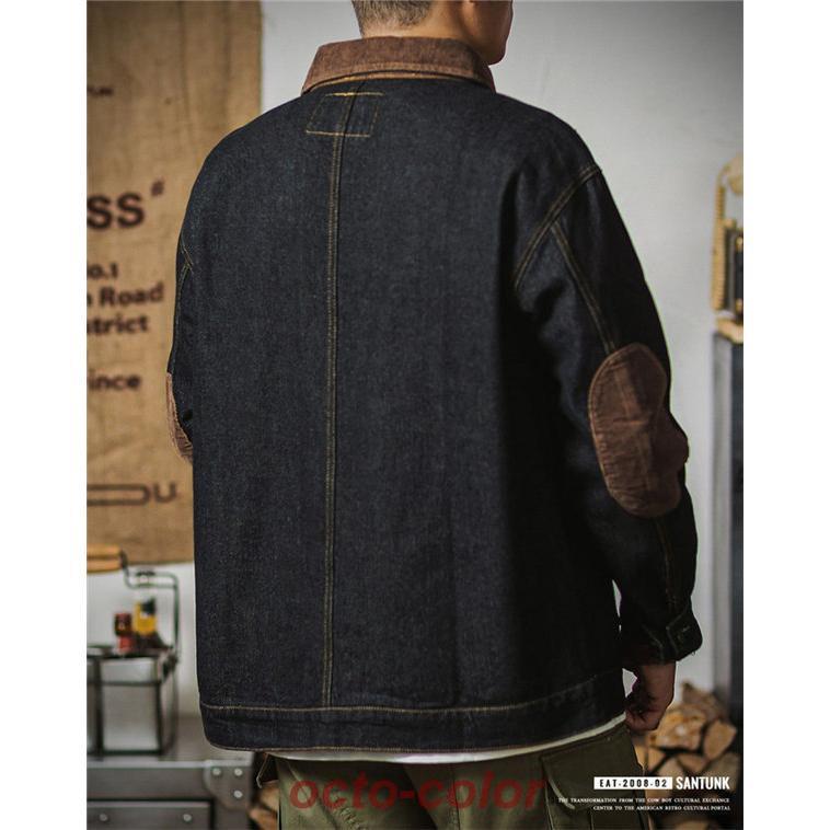 デニムジャケット メンズ 黒 30代 40代 Gジャン ジャンバー