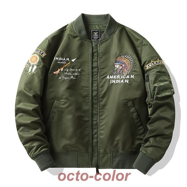 ミリタリージャケットメンズ a2 フライトジャケット アメリカ空軍 立襟