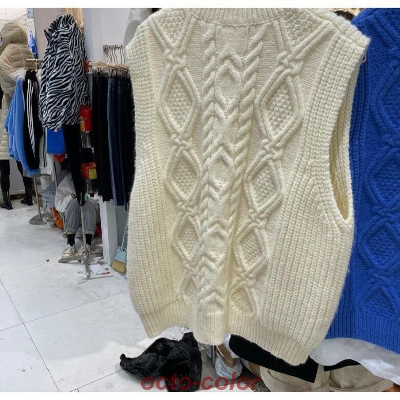 ニット ノースリーブ ニットセーター ニットベスト ボトルネック