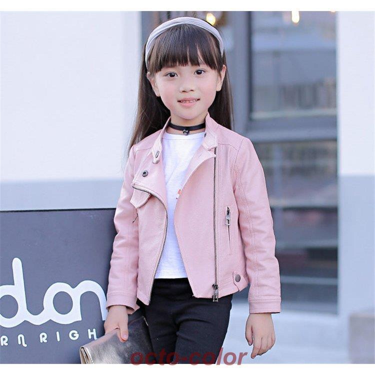 レザージャケット キッズ 子供服 女の子 アウター 春秋 革ジャン