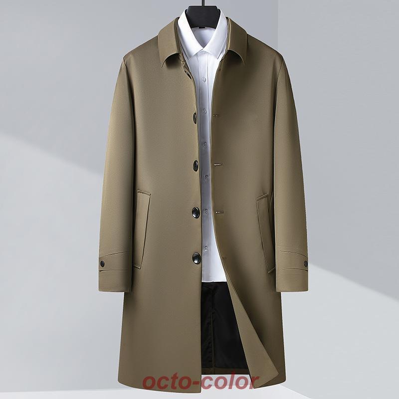 ステンカラーコート ビジネスコート メンズ ロング丈 通勤 カジュアル お兄系 春秋 定番 ビジカジ 防風 上質 紳士 スタイリッシュ アウター コート ステンカラーコート ビジネスコート メンズ ロング丈 通勤 カジュアル